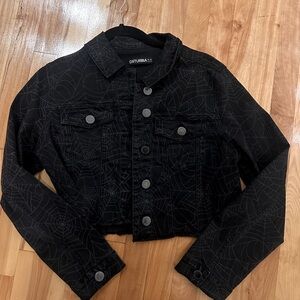 Disturbia denim vest with webs